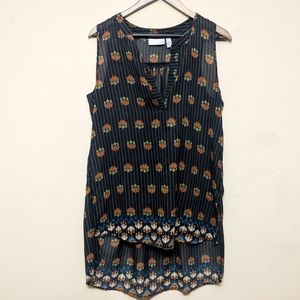🌼14th & Union sheer high-low floral tank